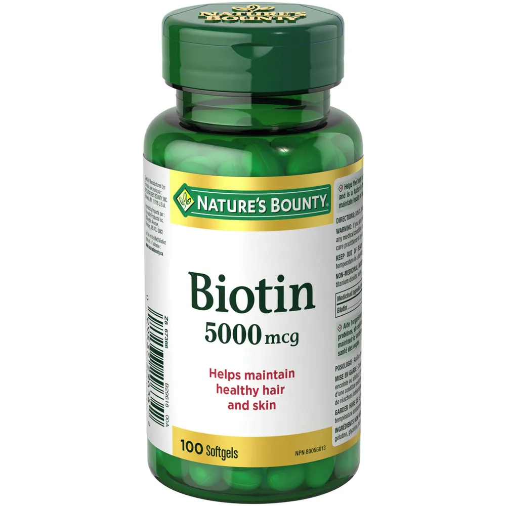 NATURE'S BOUNTY BIOTIN 5000MCG 100'S